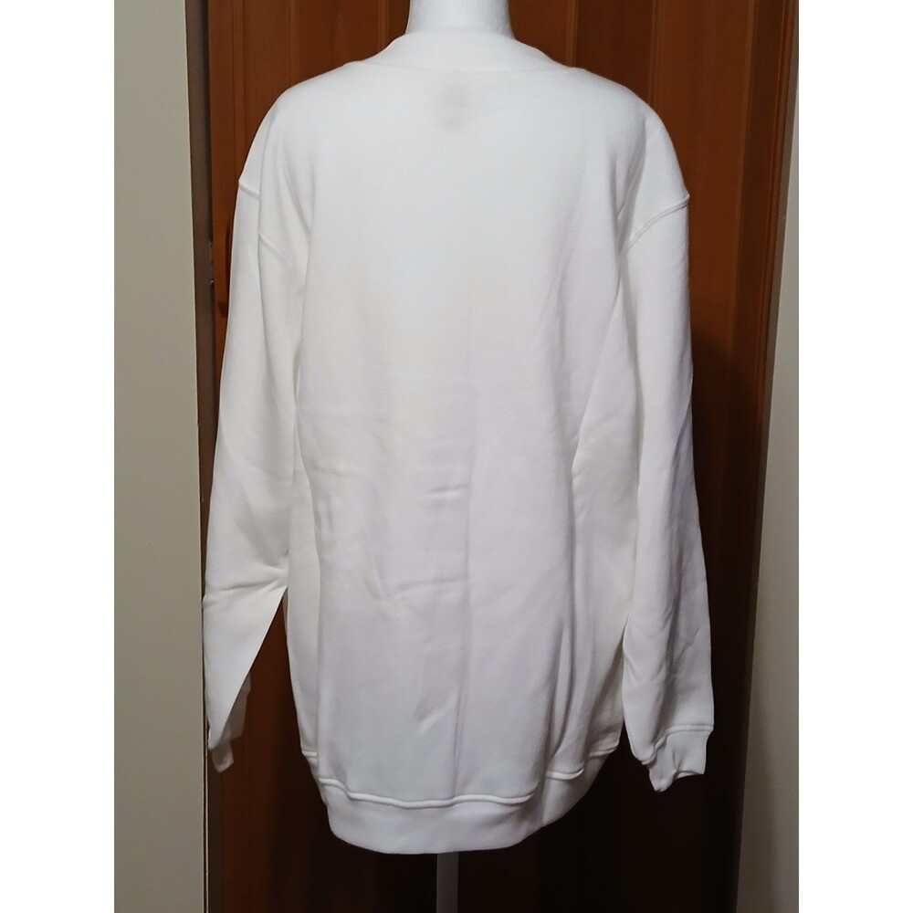 Blair Comfy White Snap button sweater with pockets Large - Picture 4 of 12